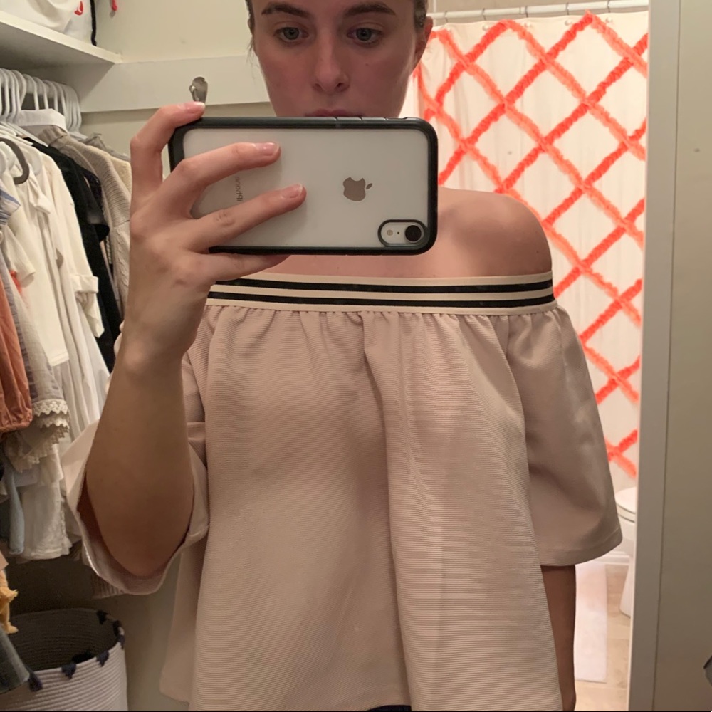 Revolve off the shoulder blouse with detail